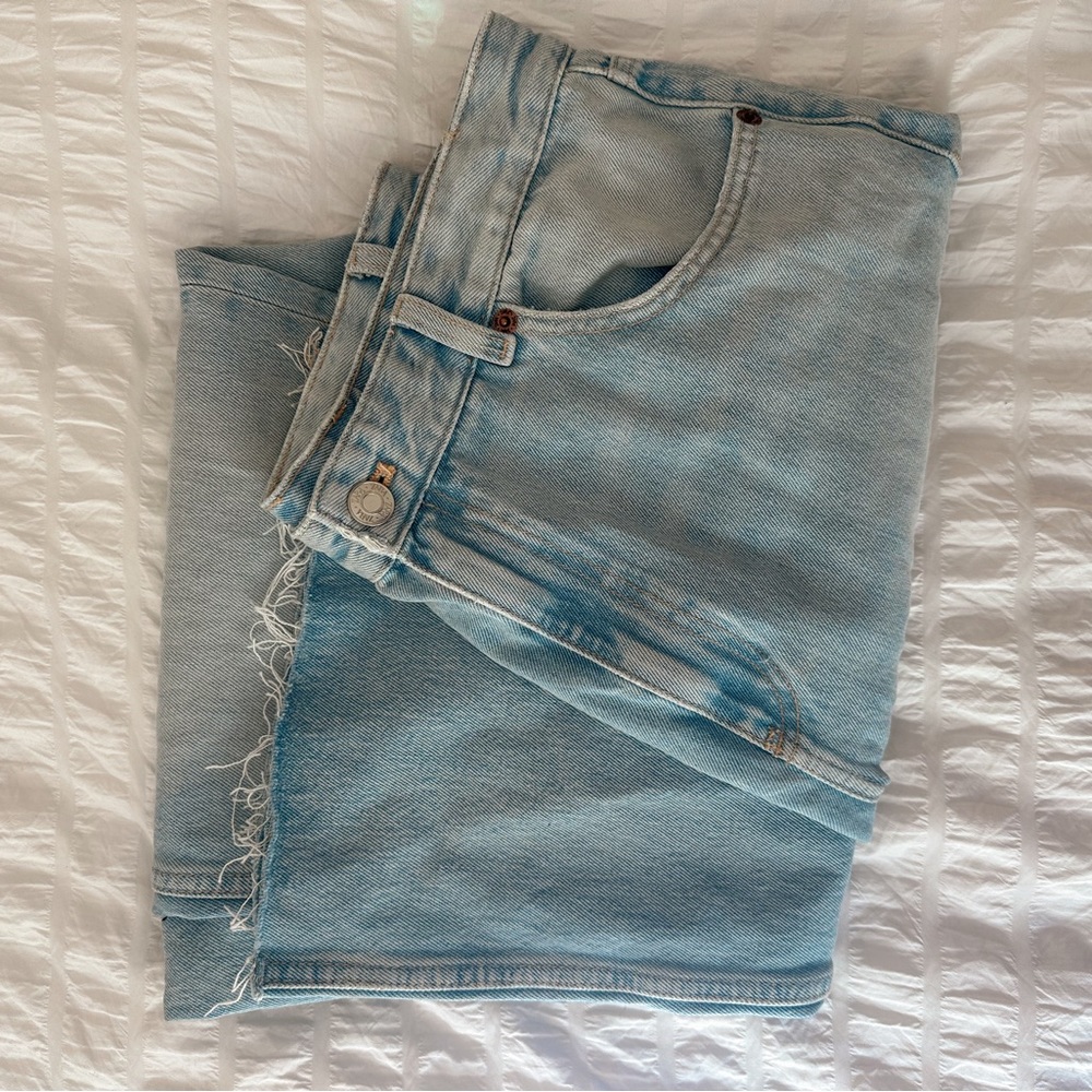 ZARA wide leg light wash jeans